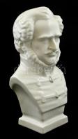 Herendi Széchenyi büszt Fehér mázas, jelzett, hibátlan. 21 cm