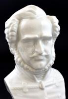 Herendi Széchenyi büszt Fehér mázas, jelzett, hibátlan. 21 cm