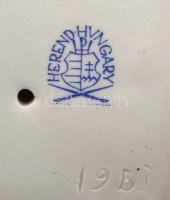 Herendi Széchenyi büszt Fehér mázas, jelzett, hibátlan. 21 cm