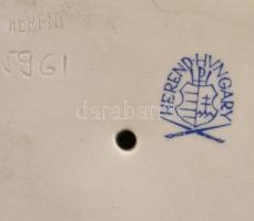 Herendi Széchenyi büszt Fehér mázas, jelzett, hibátlan. 21 cm
