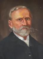 Kakusz Dalma (1914-1991): Korányi Frigyes portréja. Olaj, vászon, jelzett, sérült. Sérült, üvegezett...