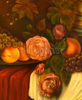 Kránitz Margit (1928-2000): Csendélet. Olaj, farost, jelzett, fa keretben, d: 58 cm