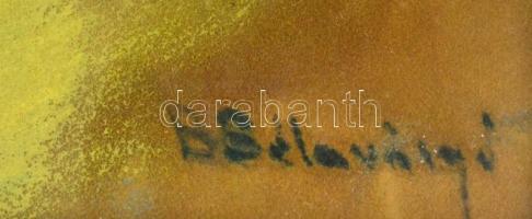 Burchard Bélaváry István (1864-1933): Nyáj. Vegyes technika, karton, jelzett, üvegezett keretben, 29...