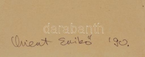 Orient Enikő (1953-): Villanás. Vászonkép, hátoldalán jelzett (Orient Enikő 90'), 22×22 cm