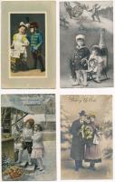 7 db RÉGI üdvözlő motívum képeslap / 7 pre-1945 greeting motive postcards