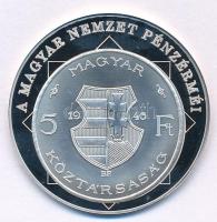 DN "A magyar nemzet pénzérméi - A Forintrendszer bevezetése 1946. 5Ft" Ag emlékérem (10,36...
