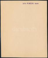 cca 1933 Kinszki Imre (1901-1945) budapesti fotóművész hagyatékából, pecséttel jelzett vintage fotó ...