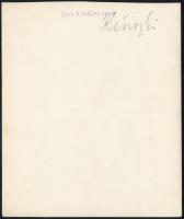 cca 1933 Kinszki Imre (1901-1945) budapesti fotóművész hagyatékából, pecséttel jelzett és aláírt, vi...