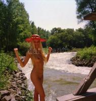 cca 1985 Több fotómodell közreműködésével készült aktfotók, 13 db vintage negatív, Menesdorfer Lajos...