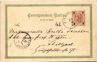 1899 Innsbruck, Totalansicht von Innsbruck nach Norden / general view. Ottmar Zieher Art Nouveau, fl...