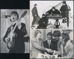 cca 1968 Beatles együttes, 3 db mai nagyítás, 10x15 cm