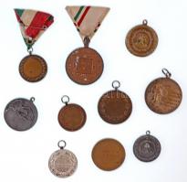 10db-os díjérem tétel, közte több "MOVE (Magyar Országos Véderő Egylet)" díjérem (40mm) T:...