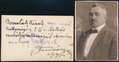 1933 M. kir. Honvéd Tisztek Tudományos Kaszinó Egyesülete tagsági igazolványa Bernolák Károly hagyat...