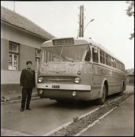 cca 1960 Autóbuszok tétele, 6 db vintage NEGATÍV Demeter Sándor szentesi fényképész hagyatékából, 6x...