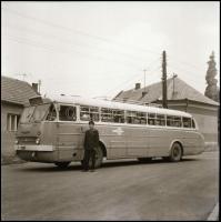 cca 1960 Autóbuszok tétele, 6 db vintage NEGATÍV Demeter Sándor szentesi fényképész hagyatékából, 6x...