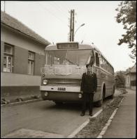 cca 1960 Autóbuszok tétele, 6 db vintage NEGATÍV Demeter Sándor szentesi fényképész hagyatékából, 6x...