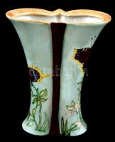 Drasche váza. Kézzel festett, jelzett kopásokkal 15 cm