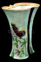 Drasche váza. Kézzel festett, jelzett kopásokkal 15 cm