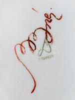 Drasche váza. Kézzel festett, jelzett kopásokkal 15 cm