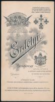 cca 1902 Budapest, Erdélyi Mór (1866-1934) császári és királyi udvari fényképész műtermében készült,...
