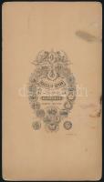 cca 1890 Budapest, Goszleth István (1850-1913) fényképész műtermében készült, keményhátú vintage fot...