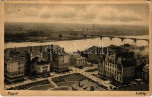1935 Szeged, látkép, híd (Rb)