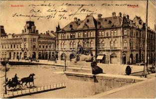 1911 Szeged, Rudolf tér, bútorgyár, Bokor M. üzlete (EK)