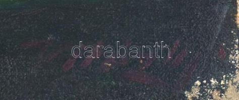 Vitéz Mátyás (1891-1978): Barokk szent virágokkal (1910-1920 körül). Olaj, vászon, jelzett, hátoldal...