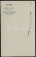 1913 Nagybánya, Huszthy Mátyás fényképész műtermében készült keményhátú vintage fotó, 10,3x16,3 cm