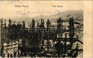 1907 Pécs, látkép (EK)