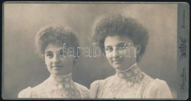 cca 1900 Budapest, Mai és Társa csász. és kir. udvari fényképészek műtermében készült, keményhátú vintage fotó, 7,8x15 cm