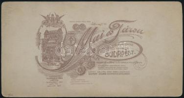 cca 1900 Budapest, Mai és Társa csász. és kir. udvari fényképészek műtermében készült, keményhátú vi...