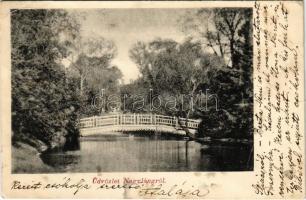 1907 Nagyláng (Soponya), Zichy kastély parkja, híd. Keresztény Fogyasztási Szövetkezet kiadása (fl)