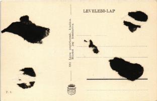 Zirc, látkép, apátság. Ott Lajos kiadása (ragasztónyom / glue marks)