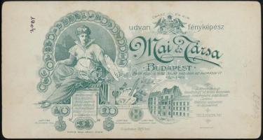 1904 Budapest, Mai és Társa csász. és kir. udvari fényképészek műtermében készült, keményhátú vintag...