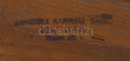 M. Kaufmann (?) 1904 jelzéssel: Beszélgetők. Olaj, fa, hátoldalán Szlovák Nemzeti Galéria pecsétjéve...