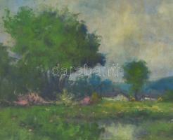 Ács Károly (?-?). Hegyvidéki táj (Tátra?). Olaj, fa, hátoldalán Szlovák Nemzeti Galéria valamint két...