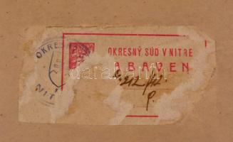 Ács Károly (?-?). Hegyvidéki táj (Tátra?). Olaj, fa, hátoldalán Szlovák Nemzeti Galéria valamint két...