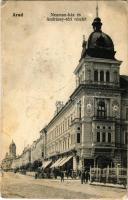 Arad, Neuman ház és Andrássy tér, Nagy Farkas üzlete / shops, square (EK)