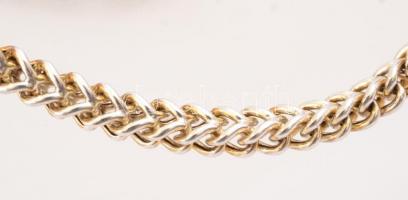 Ezüst(Ag) masszív fantázia nyaklánc, jelzett, h: 40 cm, nettó: 24,8 g