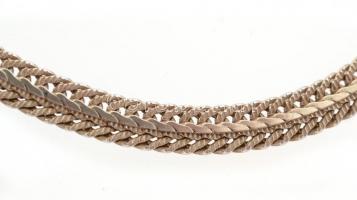 Ezüst(Ag) kígyómintás nyaklánc, jelzett, h: 42,5 cm, nettó: 15,4 g