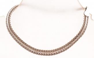 Ezüst(Ag) kígyómintás karkötő, jelzett, h: 19 cm, nettó: 6,8 g