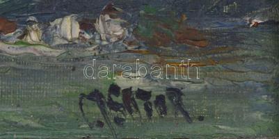 M Sator (?) jelzéssel: Tirol. Olaj, vászon, hátoldalán Szlovák Nemzeti Galéria pecséttel, régi, kiss...