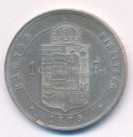 1879KB 1Ft Ag "Ferenc József / Középcímer" Körmöcbánya T:2 ph., lapkahiba Adamo M15