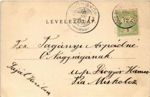 1902 Szentendre, Szent-Endre; vasútállomás és HÉV (Helyiérdekű Vasút) állomás, vasutasok, vonat, lét...