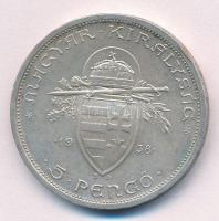 1938. 5P Ag "Szent István" (2x) T:1-,2 ph.
Adamo P8.1
