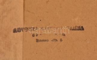 Jelzés nélkül: Virágcsendélet. Olaj, vászon, sérült (lyukas), hátoldalán Szlovák Nemzeti Galéria pec...