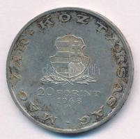 1948. 20Ft Ag "Táncsics" T:1- patina, arpó ph.
Adamo EM3
