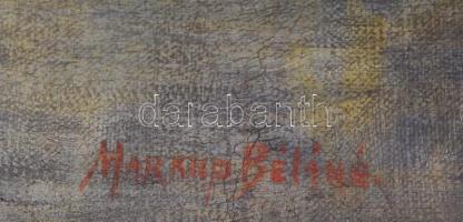 Markup Béláné, Braunstein Valéria (?-?): Virágcsendélet. Olaj, vászon, sérült fa keretben, 65×49 cm