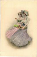 Lady art postcard. M. M. Vienne Nr. 270.